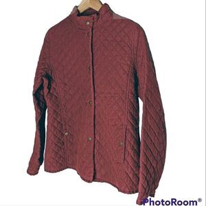 Vintage Dayton's Fieldgear Dark Red Quilted Snap-Up Fitted Jacket size L